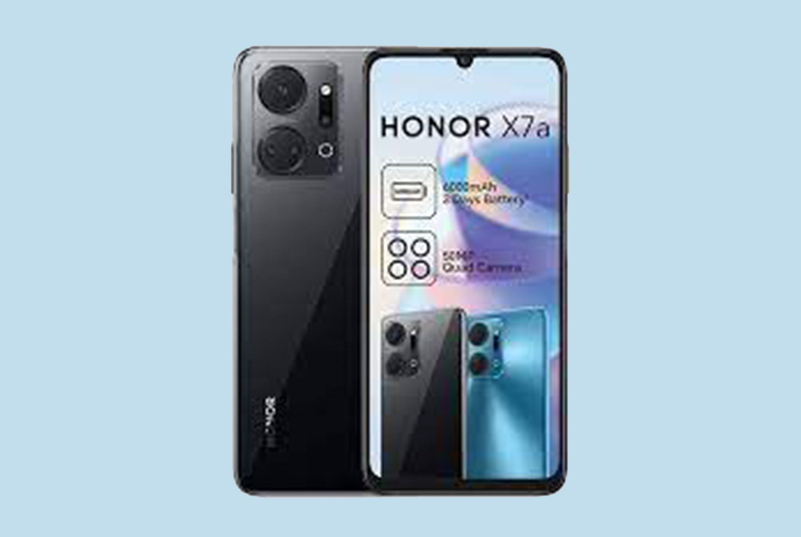 HONOR X7a Mobile Phone Unlocked, 6.74-Inch 90Hz Fullview Display, 50MP Quad Camera with 5330 mAh Battery, 4 GB128 GB, Android 12