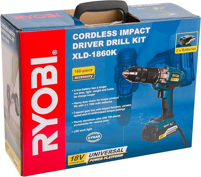 18V Impact Driver Drill Kit XLD-1860K (160-piece)