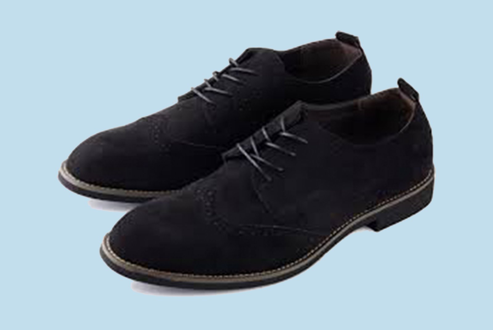 Men's Formal Dress Shoes Classic Suede Brogues Fashion Lace Up Oxfords Wedding Derby Shoes