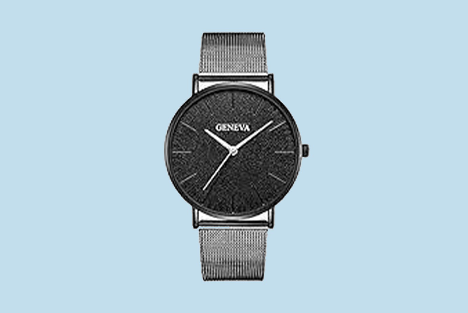 And Ladies' Steel Women Watch Wrist Quartz Watches Alloy Number Men's Stainless Men's Watch Large Digital Watches for Men (Black, One Size)