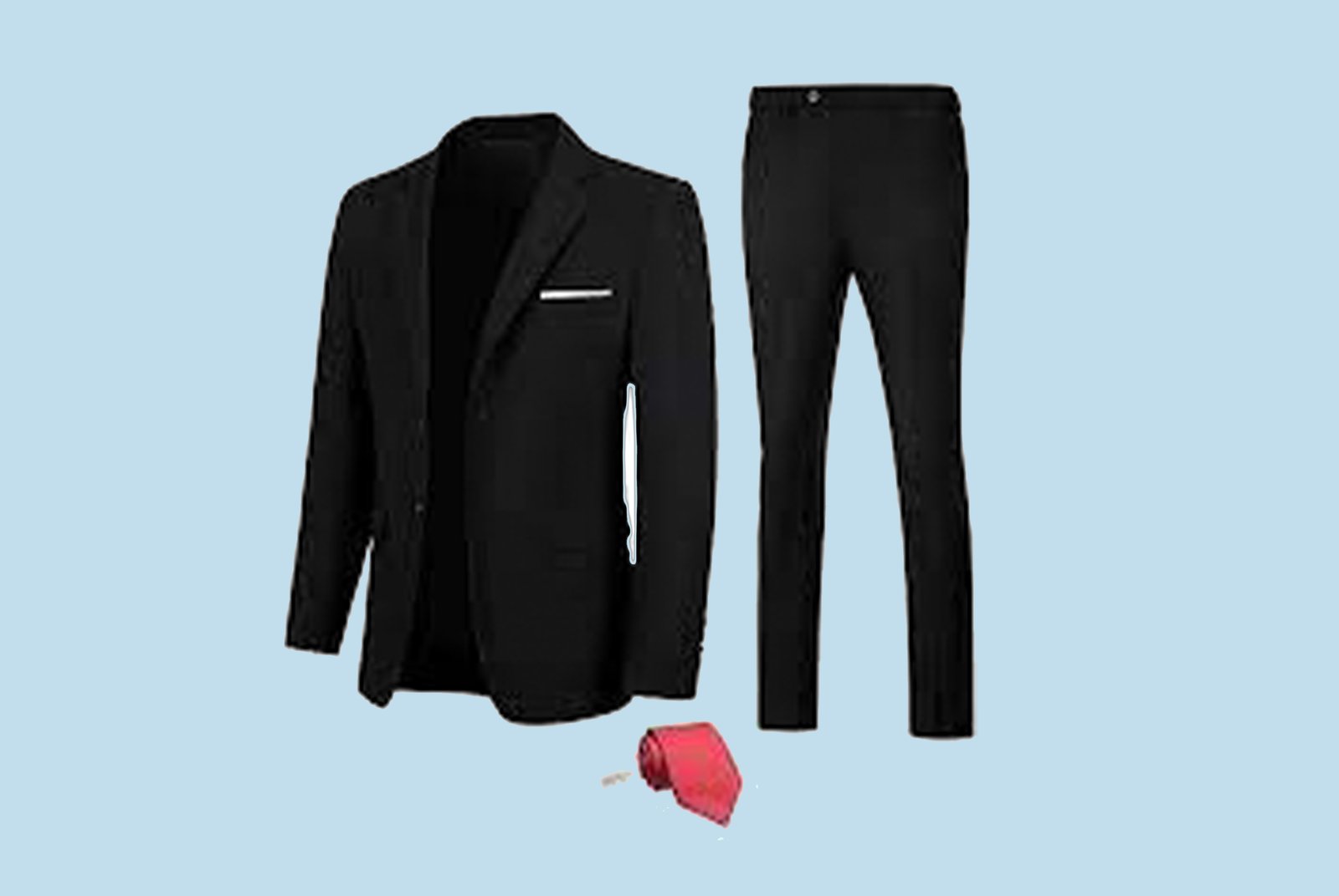 Allthemen 2 Piece Slim Fit Wedding Dinner Tuxedo Suits for Men | Business Casual Suit