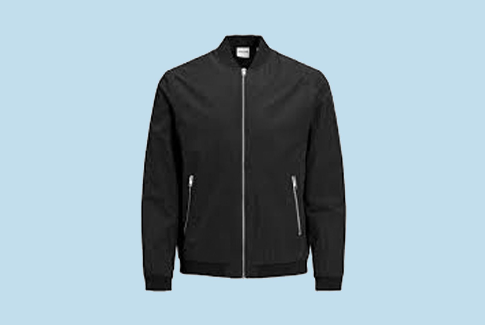 Jack & Jones Men's Lightweight Woven Bomber Jacket - Zip Closure, Quilted Design