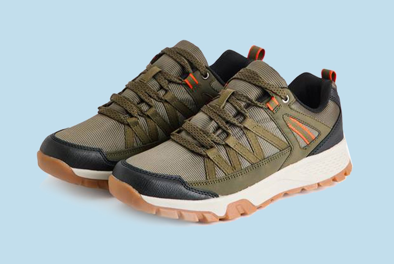 Khaki Contrast Hiking Trainers 11
