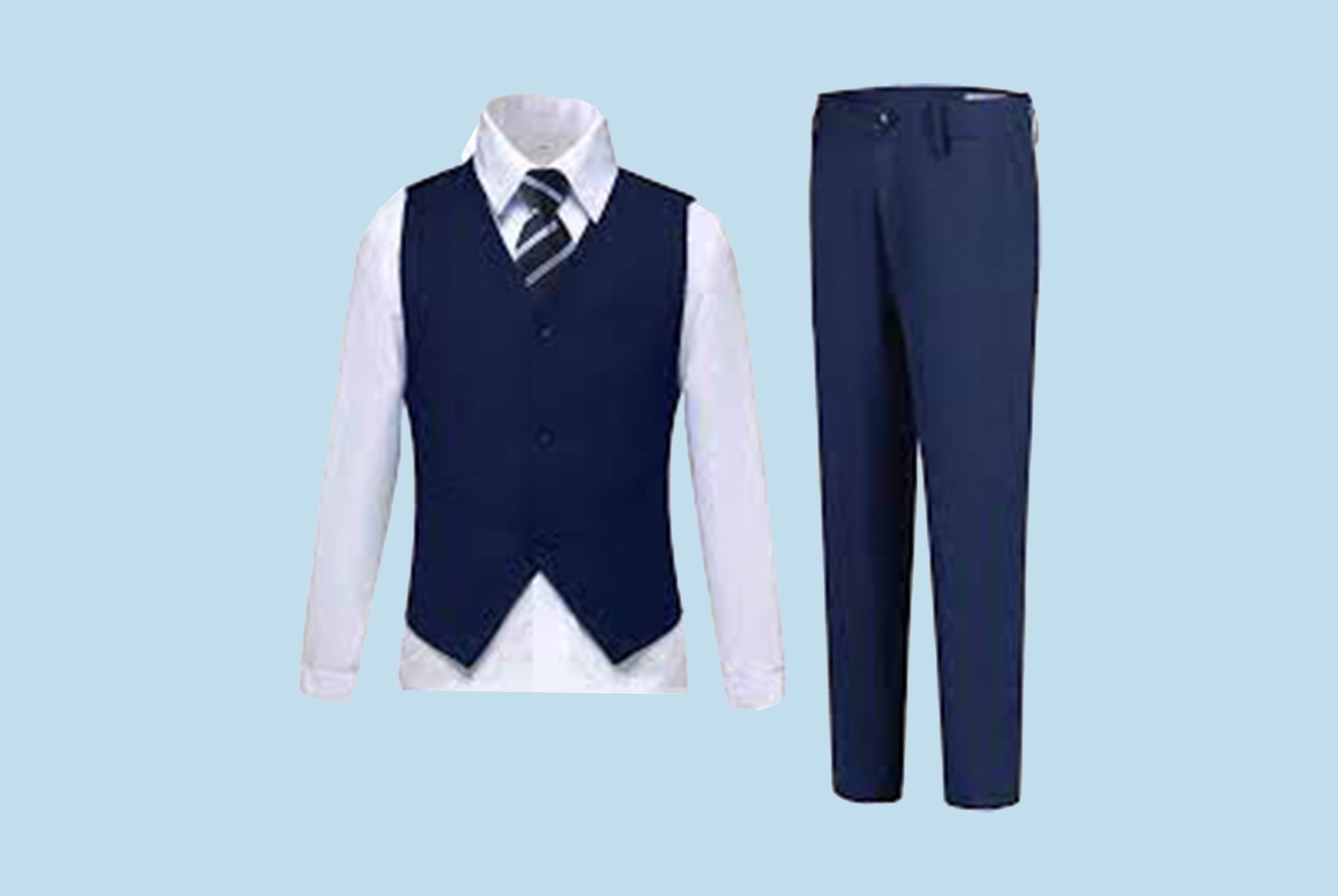 Boys' Suits & Blazers Teen Solid Color Party Suit Prom & Wedding Outfit - Blazer, Vest, Pants & Coat Formal Outfit