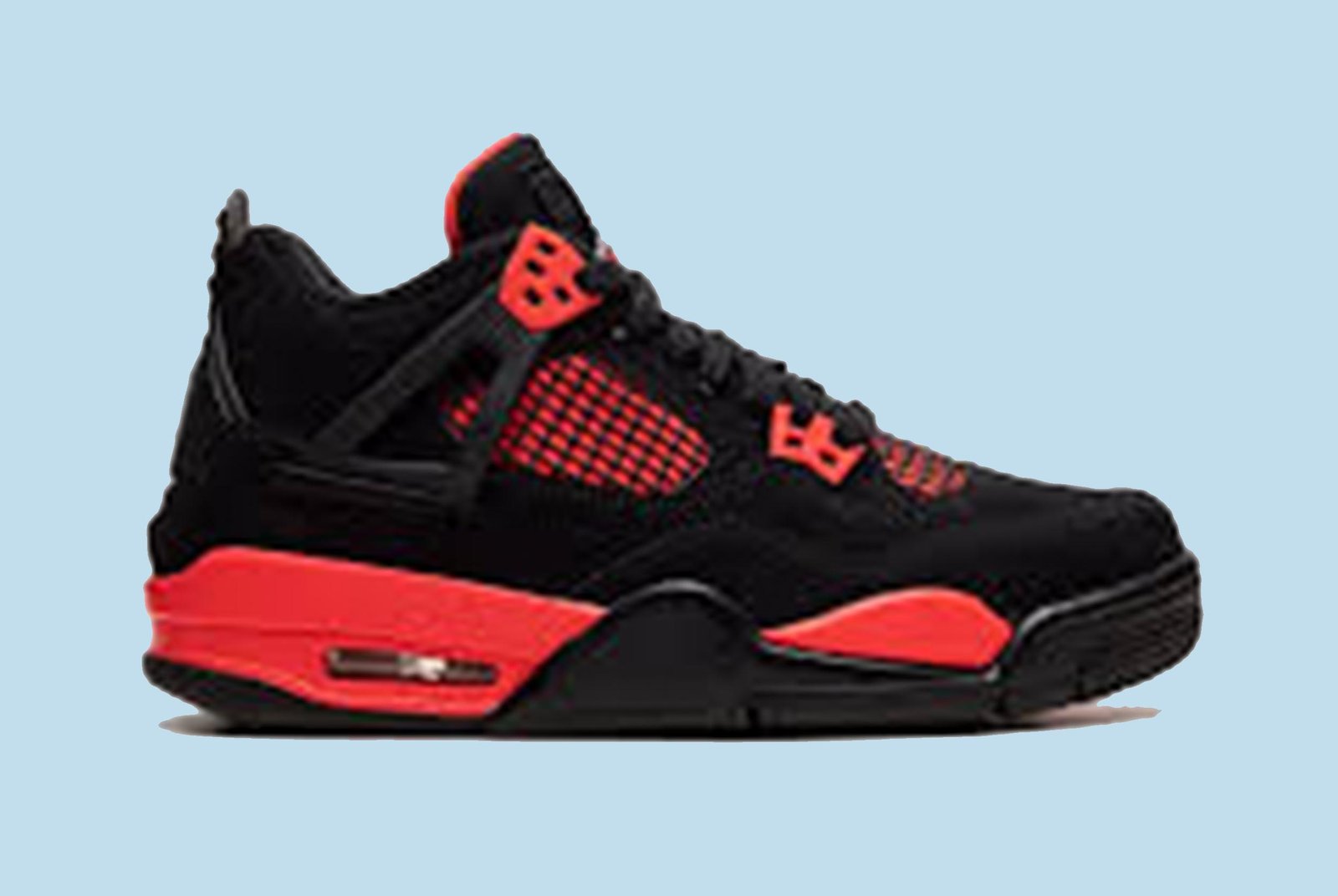 Nike mens Air Jordan 4 Retro, Black/White-red, 9 UK