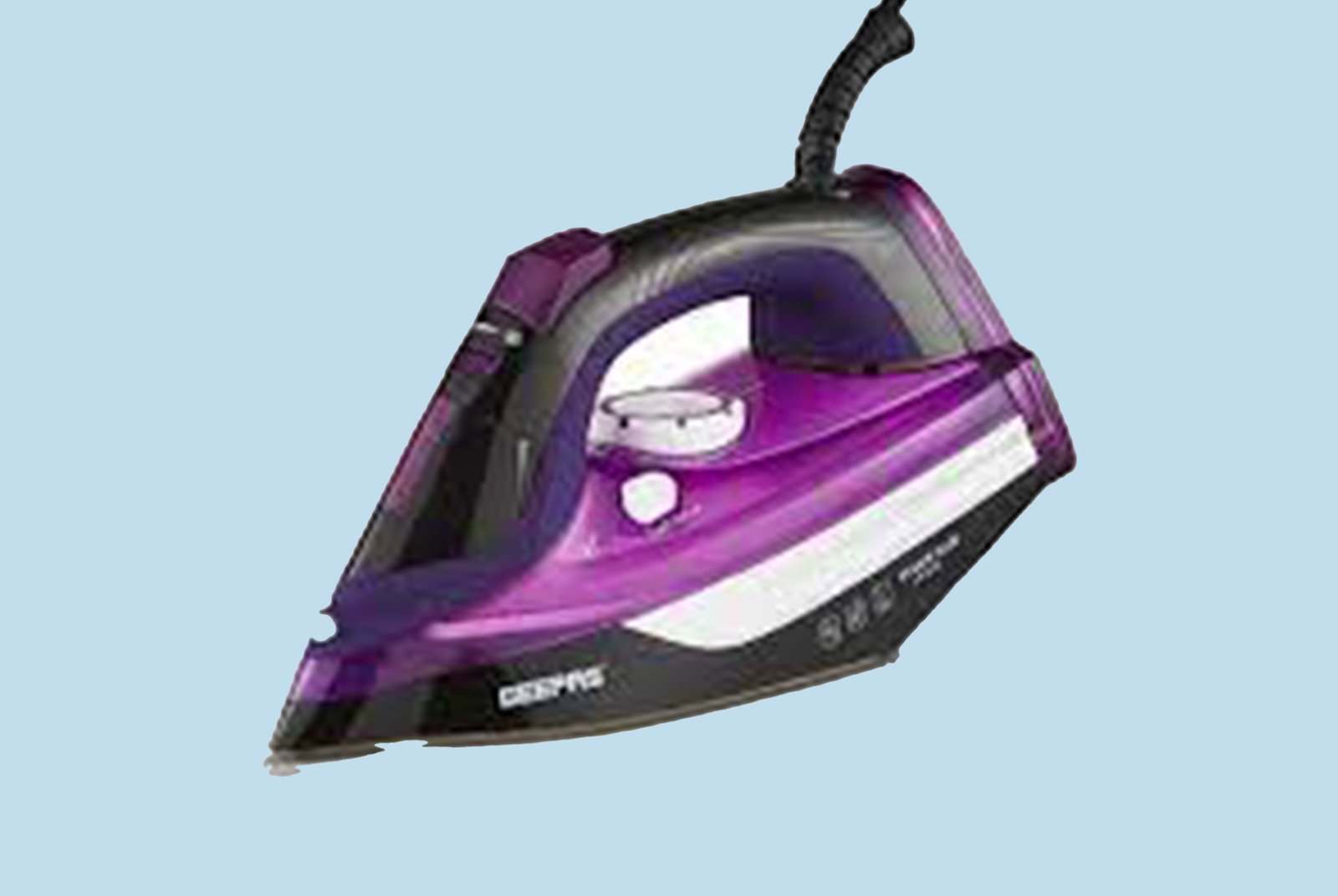 GEEPAS Steam Iron | Clothes Dry & Steam Press | 35s Fast Heat-Up, Vertical Steaming | Ceramic Soleplate & Adjustable Temperature | 480ml Water Tank 0.9g/Steam Output | 3000W Purple