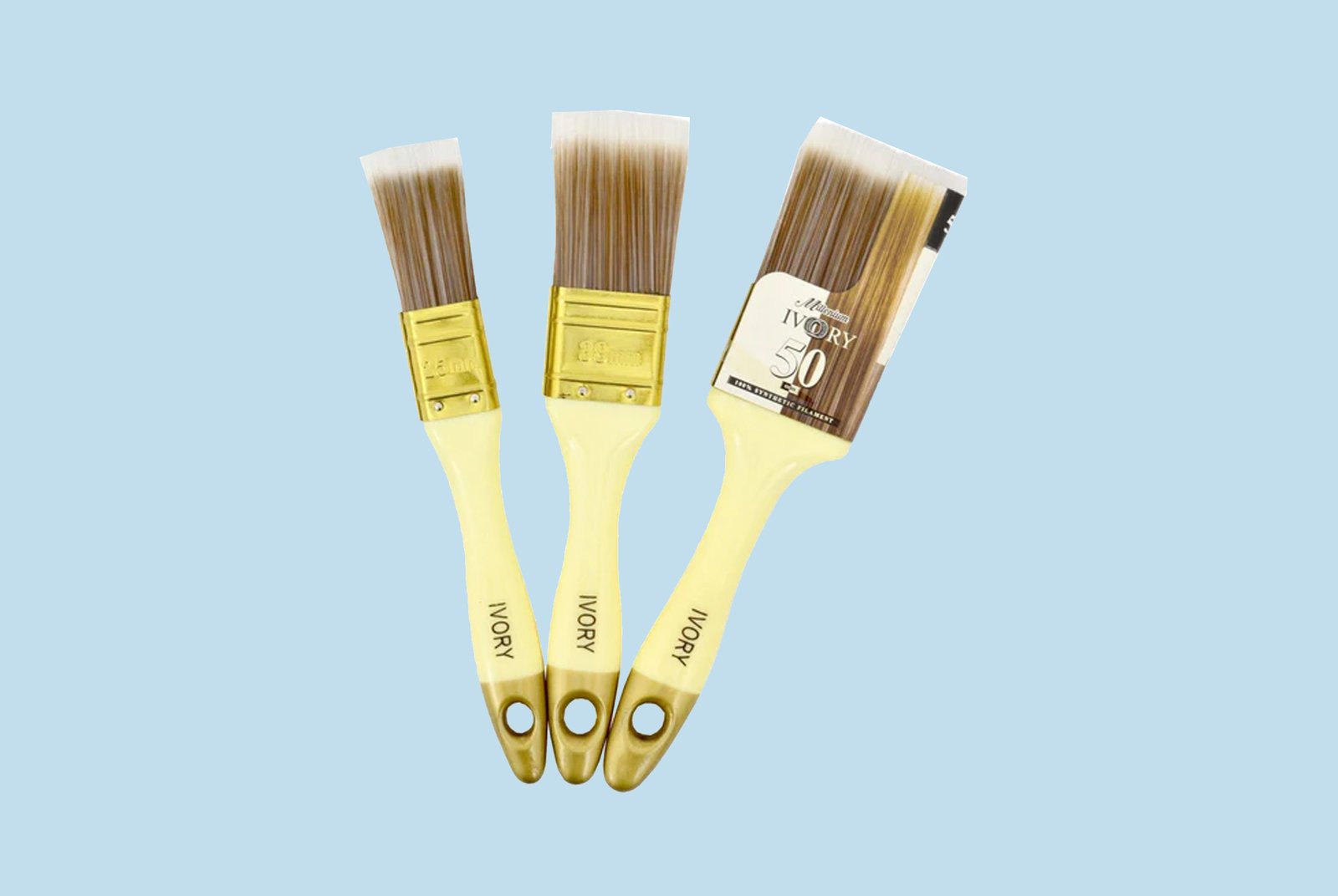 Academy Paint Brush Set 3pc Ivory