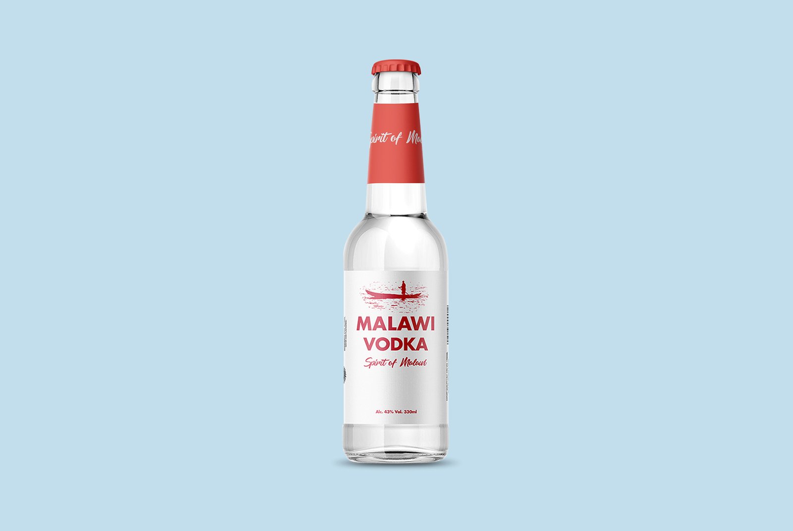 malawi vodka 330ml Packshot (20 bottles)