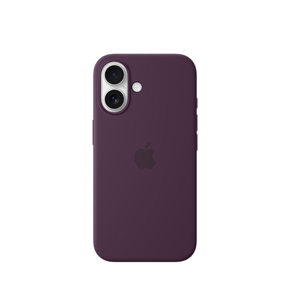 Apple iPhone 16 Silicone Case w/ Magsafe Plum