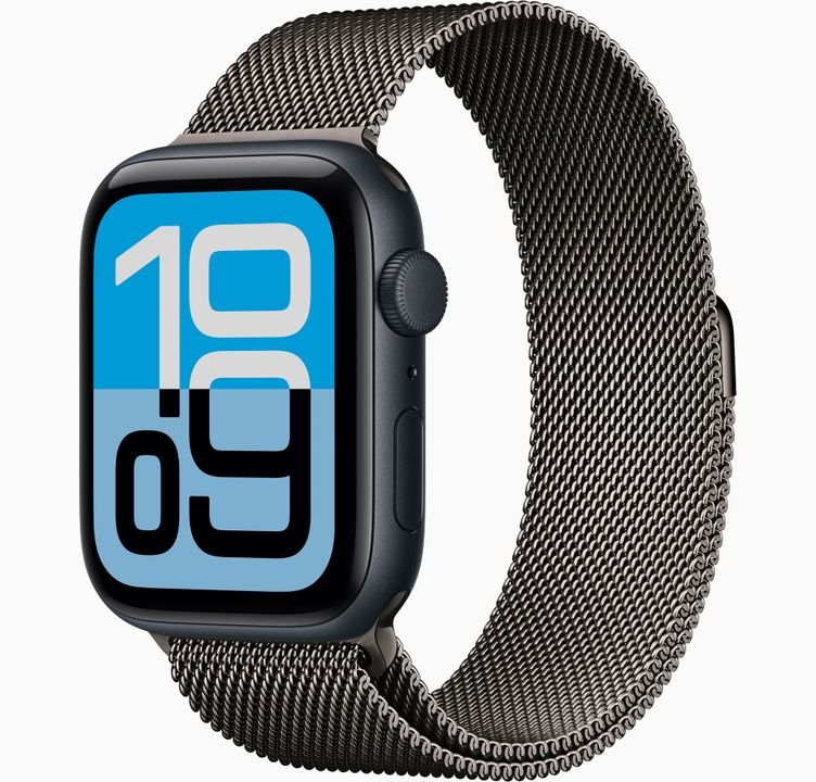 Apple Watch SE GPS Midnight Aluminium Case with Ink Sport Loop (44mm) -( Midnight)