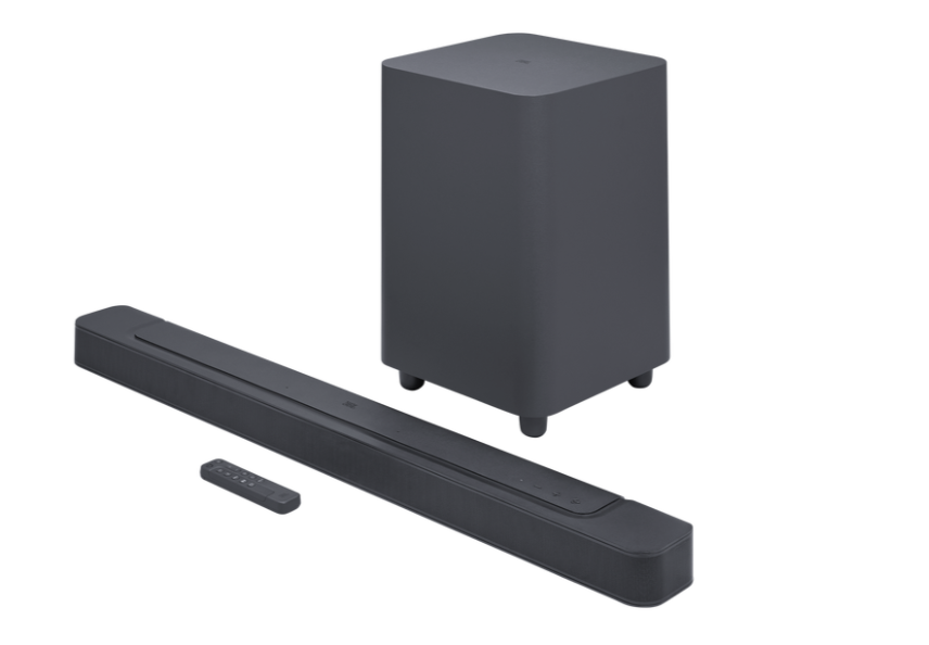 JBL Bar 500 590W Dolby Atmos® 3D surround sound, PureVoice technology, wireless 10" subwoofer.