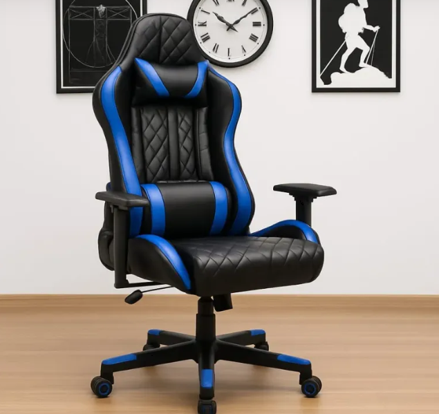 Adjustable Office And Gaming Chair (Blue/Red)