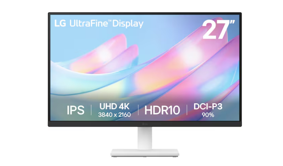 LG Ultra-Fine 27" 4K UHD IPS Monitor  (White)