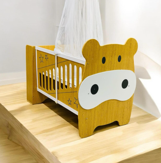 Baby Bed With Net + Drawer