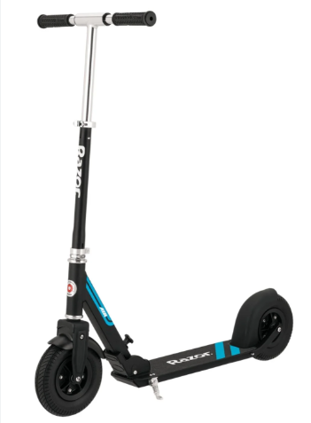 Razor A5 Air Scooter - Large 8 Pneumatic Wheels and Anti-Rattle Folding (Black)