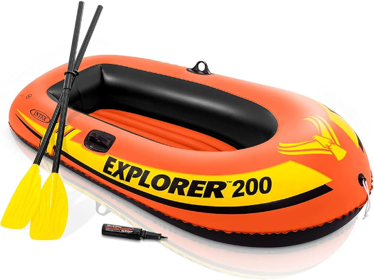 Intex 2 Person Explorer 200 Boat Set (Orange)