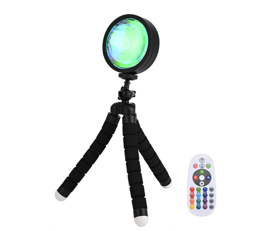 Sunset Rainbow Projector Lamp with Tripod and 16 Color Options