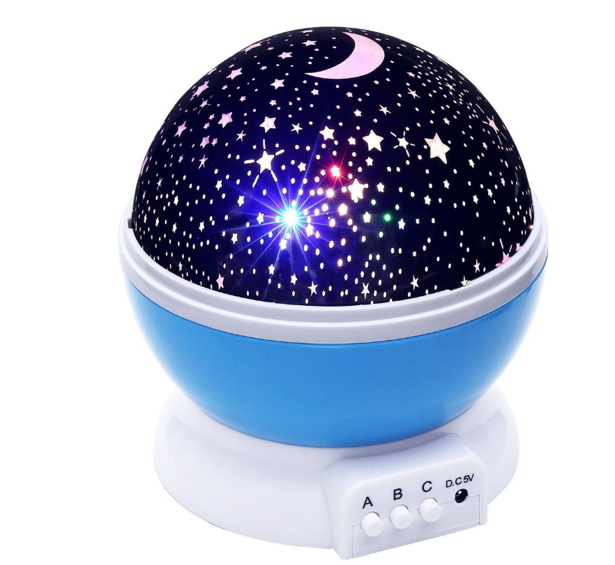 LED Rotating Night Lamp Starry Sky Star (Blue, Purple)