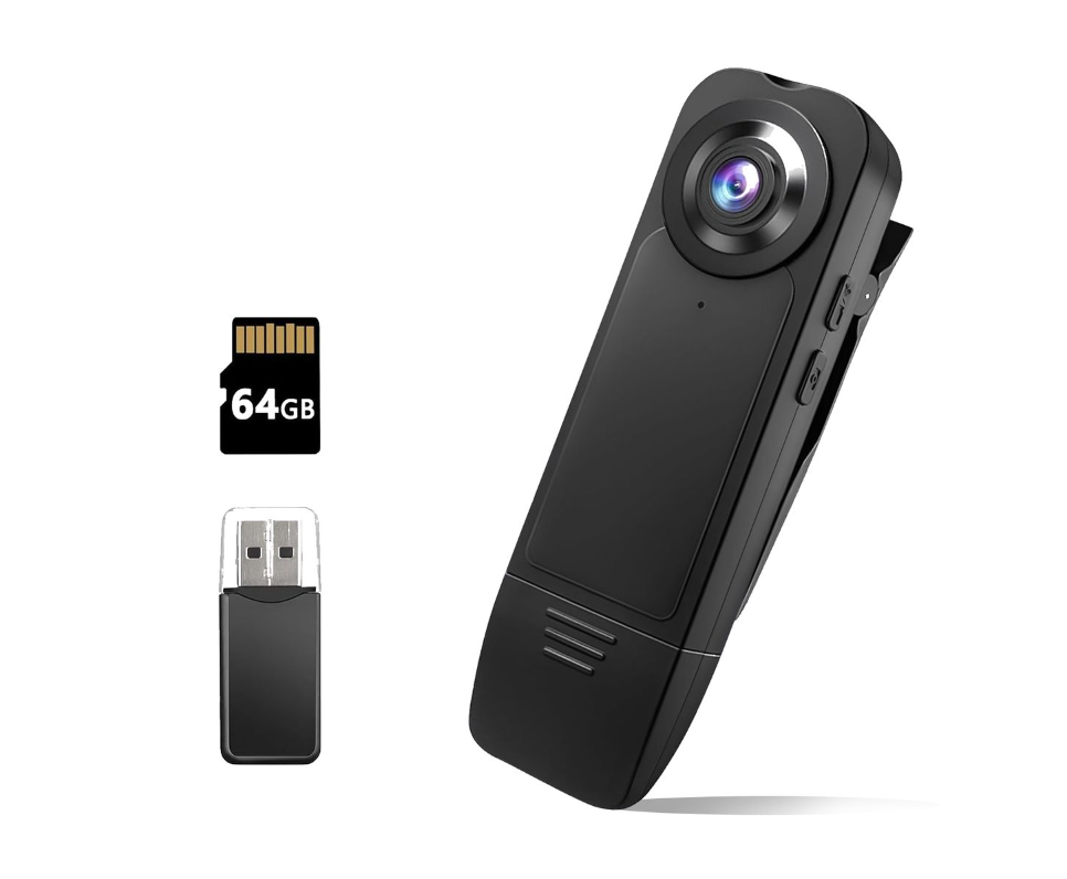 Mini Body Camera 1080P Police Body Camera with Memory Card